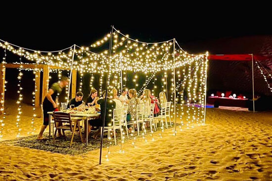 Outdoor Dining in Dubai Desert | VIP Desert Dinner Settings